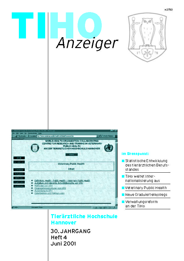 TiHo-Anzeiger 04/2001, Titelseite