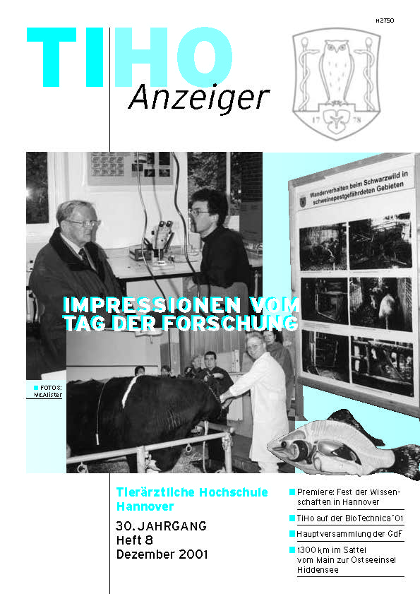 TiHo-Anzeiger 08/2001, Titelseite