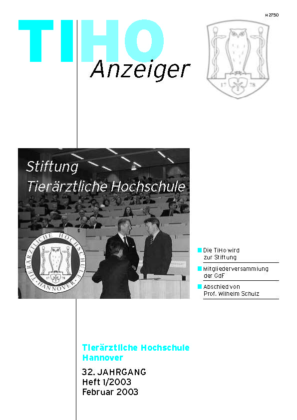 TiHo-Anzeiger 01/2003, Titelseite