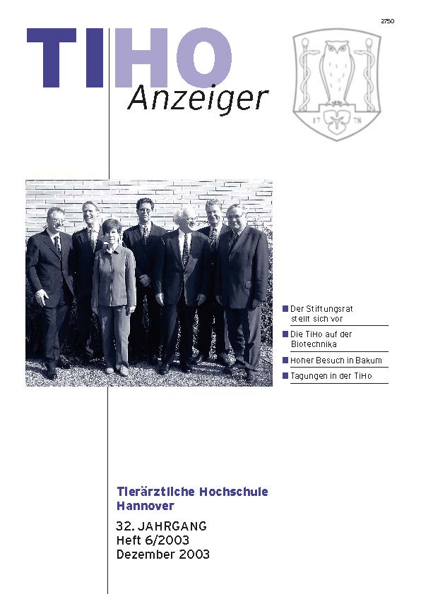 TiHo-Anzeiger 06/2003, Titelseite