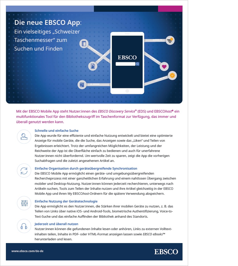 Beschreibung EBSCO App