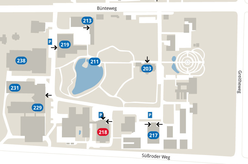 Map of Bünteweg Campus - Building 218