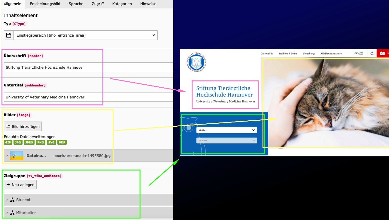 Backend Entrance Element