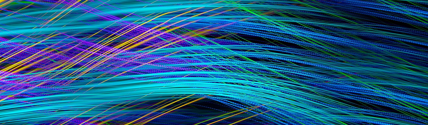 Graphik mit bunten feinen Strichen 