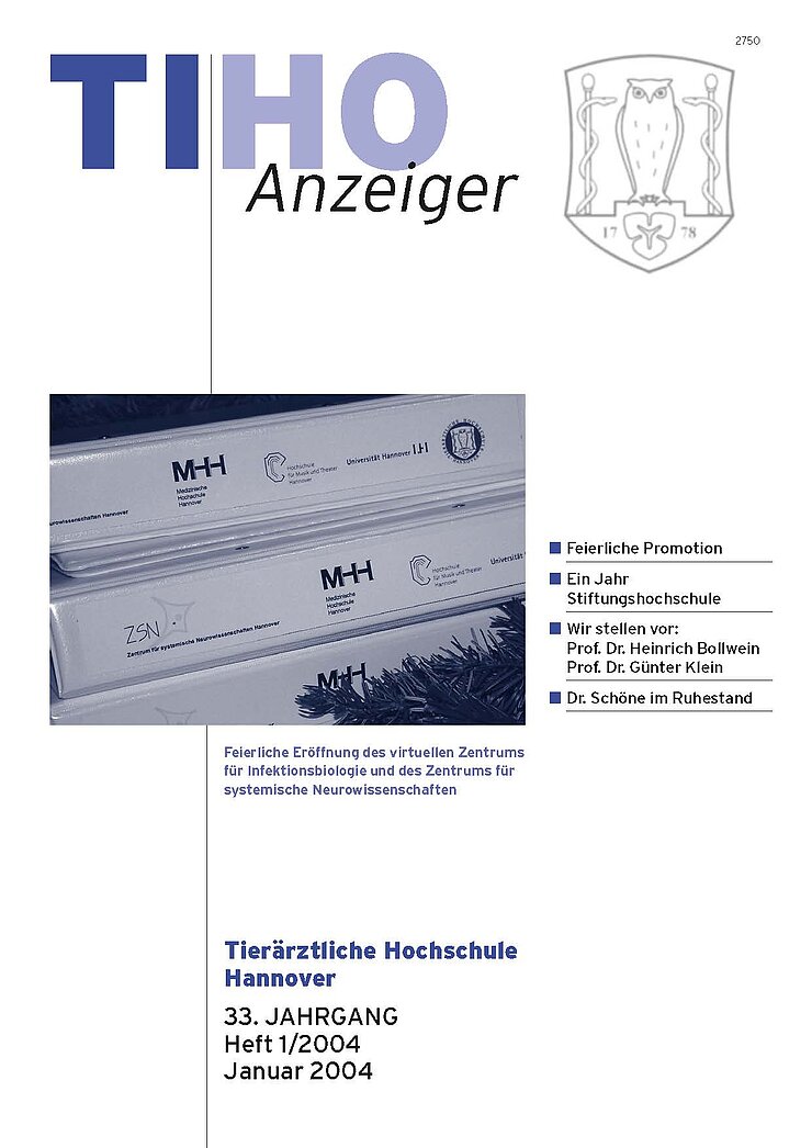 TiHo-Anzeiger 01/2004, Titelseite