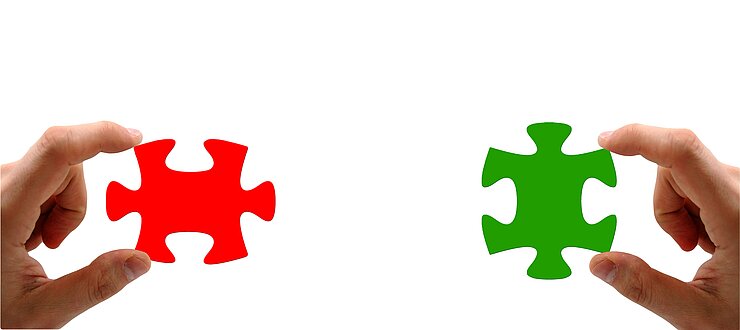 zwei Puzzleteile