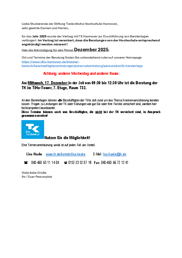 TK Beratung Studies Dezember 2025