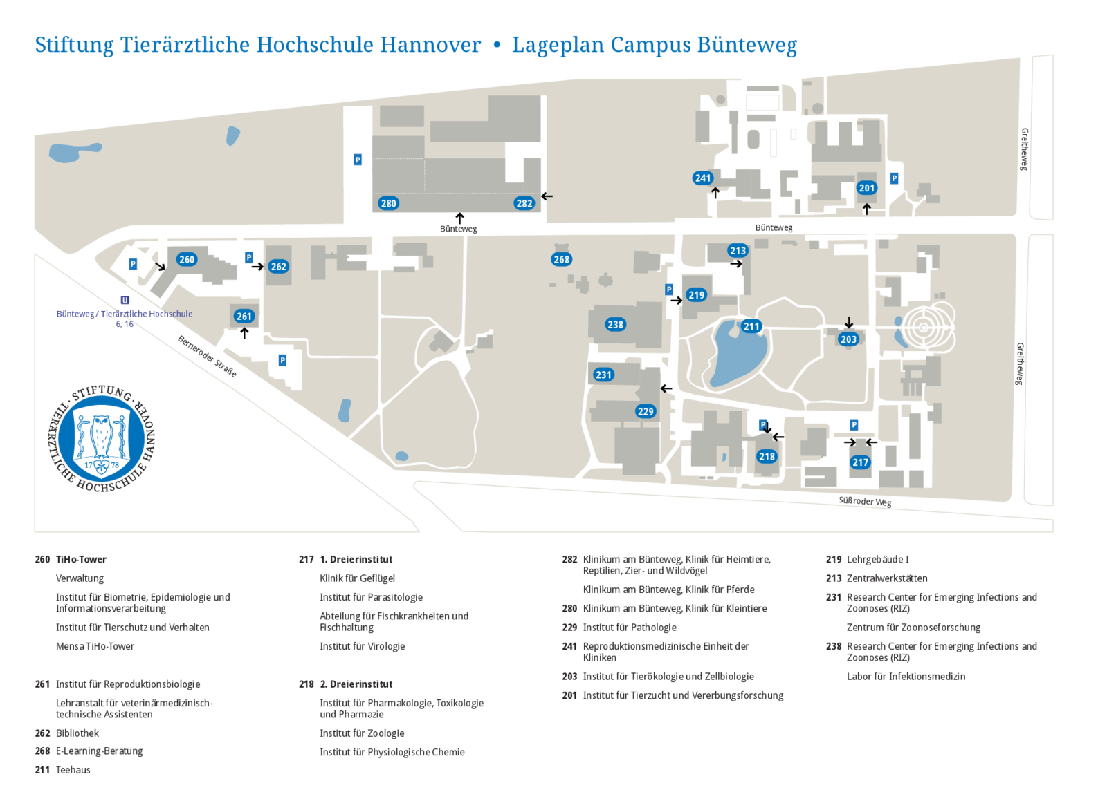 Lageplan Bünteweg