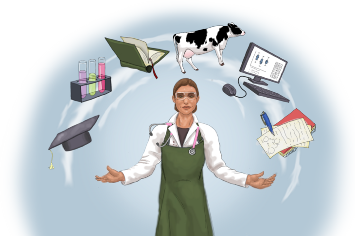 Jonglierende Tierärztin