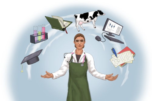 Jonglierende Tierärztin