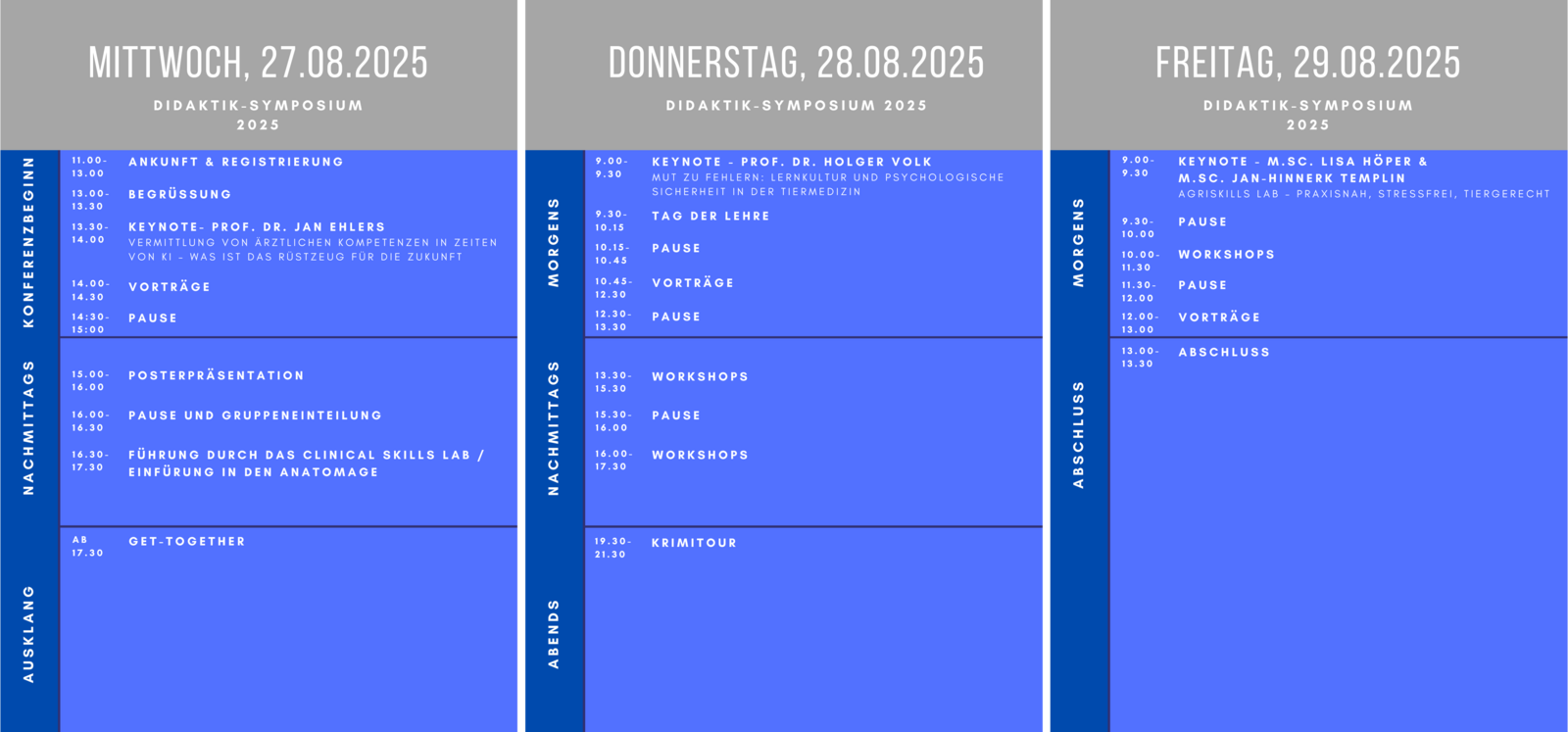 Programm des Symposiums