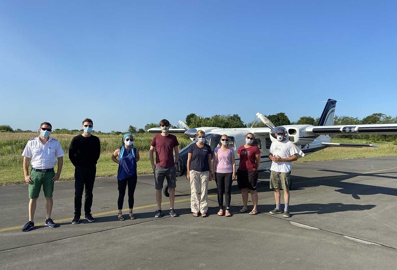 German Team MiniScans II in front of a plane