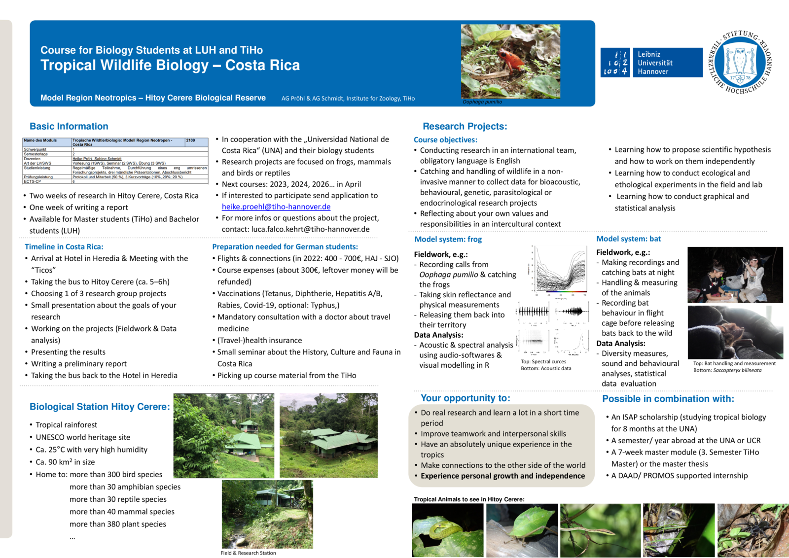 Course for Biology Students at LUH and TiHo