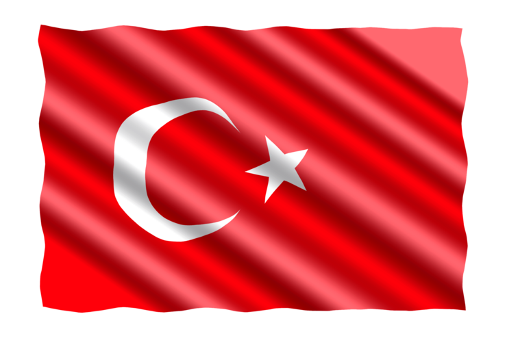 Flagge von der Türkei