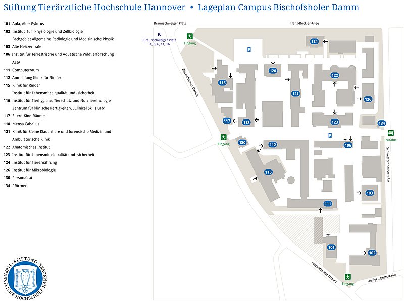 Lageplan Bischofsholer Damm