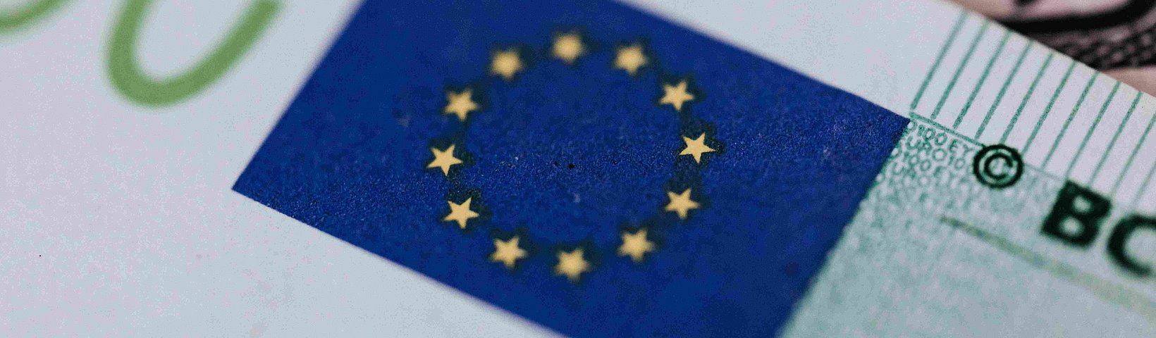 Eu Flagge auf Geldschein 