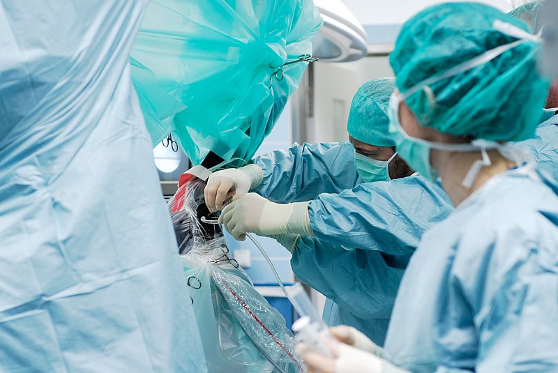 Operation in der Klinik für Pferde