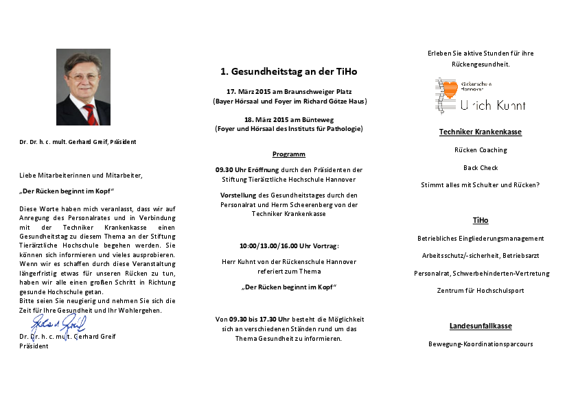 Flyer 1. Gesundheitstag