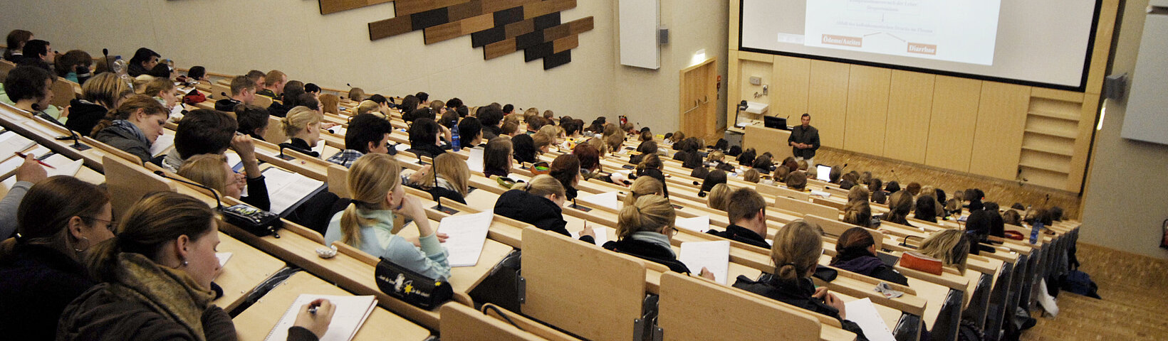 Vorlesung im Bayer-Hörsaal des Klinikums am Bünteweg. © Theresa Ullrich, TiHo 