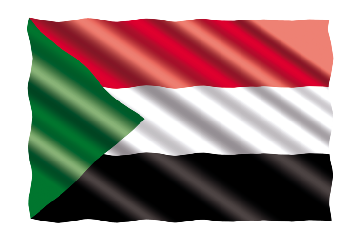 Flagge vom Sudan