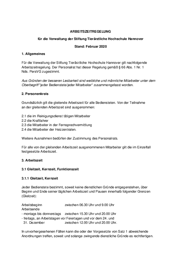 Arbeitszeit Verwaltung