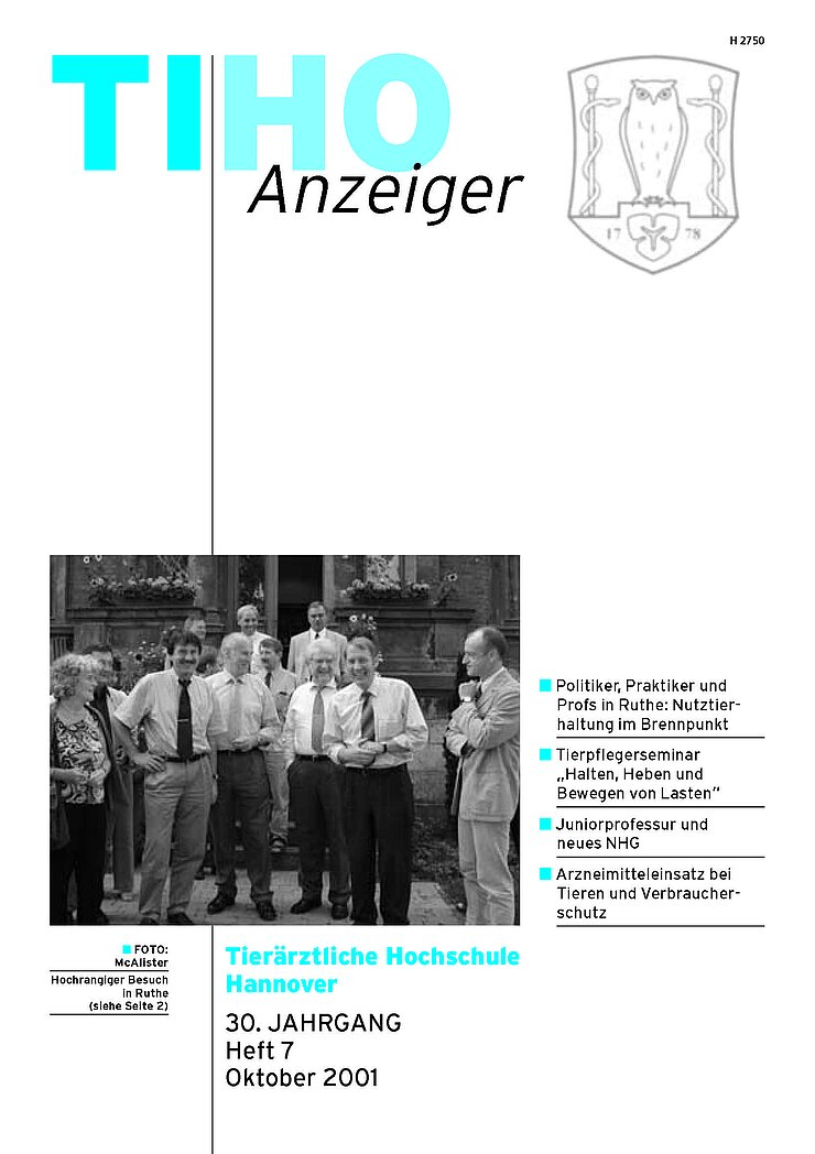 TiHo-Anzeiger 07/2001, Titelseite