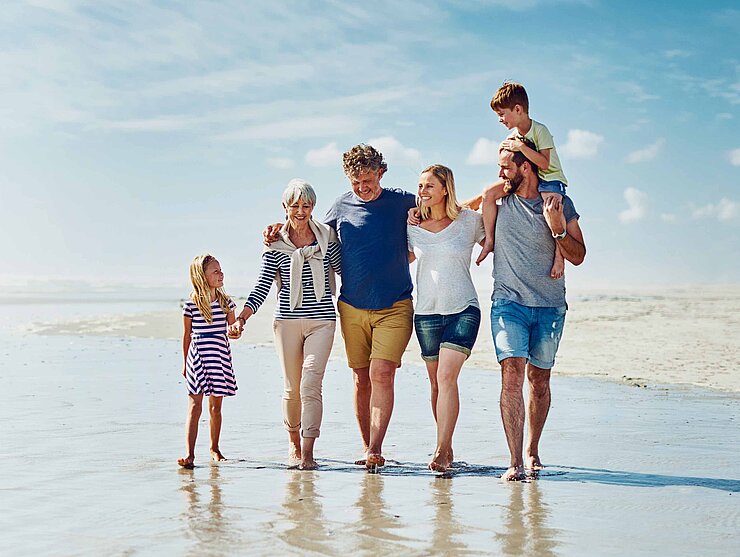 Familie am Strand