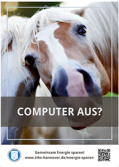 Poster zum Energie sparen: Computer aus?