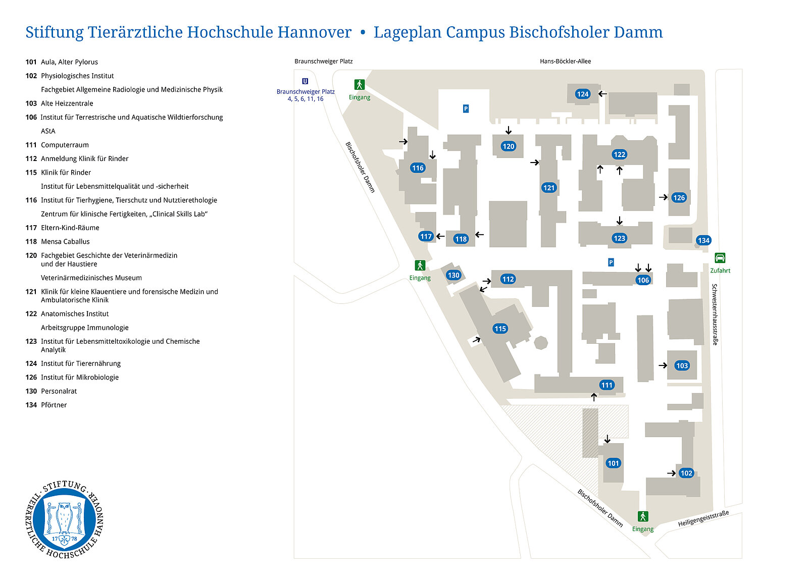 site plan Campus Bischofsholer Damm