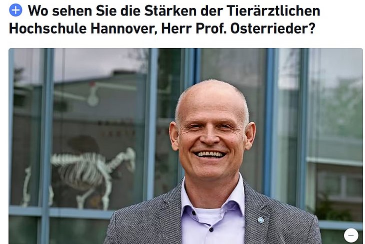 Prof. Osterrieder vor dem Klinikum