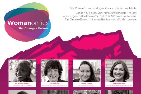 Plakat Womanomics. She.Changes.Future.