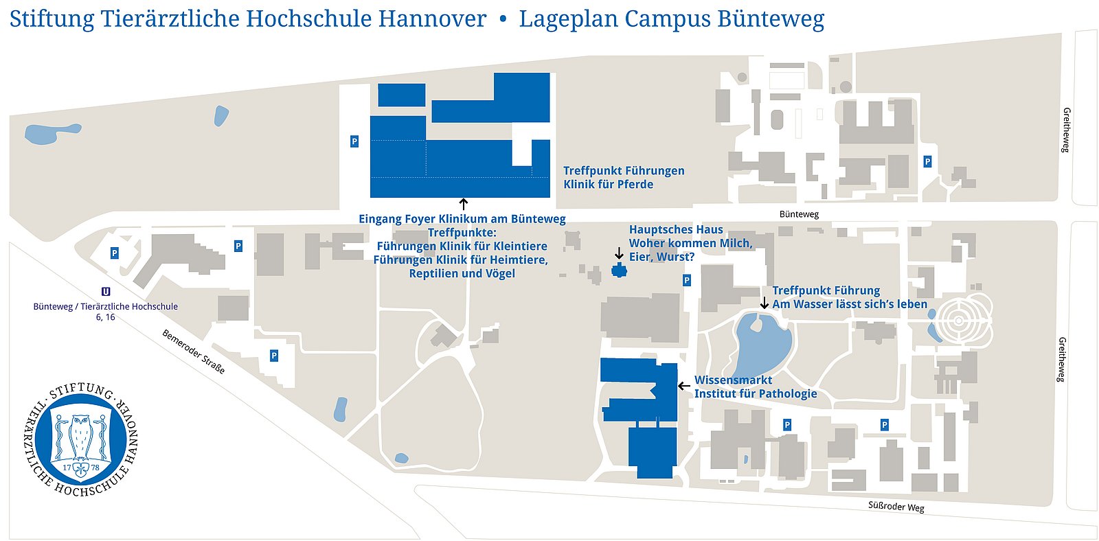 Lageplan zum Tag der offenen Tür am 15. November 2025
