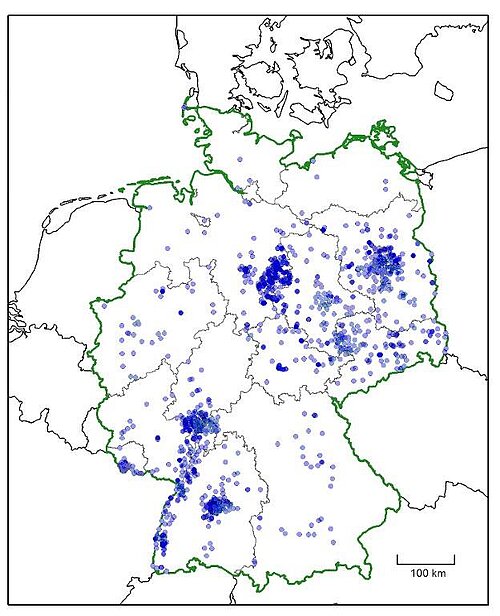 Verbreitungskarte der Buntzecken